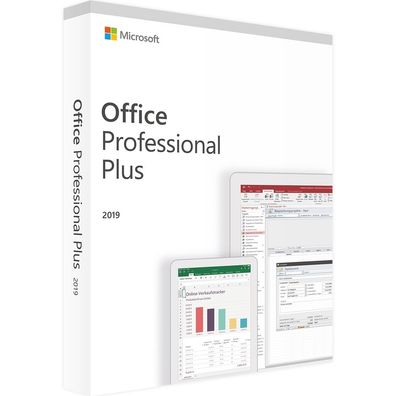 Microsoft Office 2019 Pro/ Professional PLUS Vollversion MS Pro 32/64 Bit