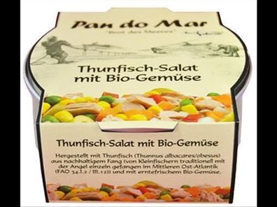 Pan do Mar 6x Thunfisch-Salat mit Bio-Gemüse 250g
