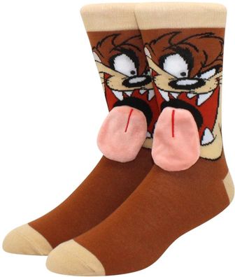 Tasmanischer Teufel Socken - Looney Tunes Cosplay-Socken mit 3D-Zunge und Comic-Look