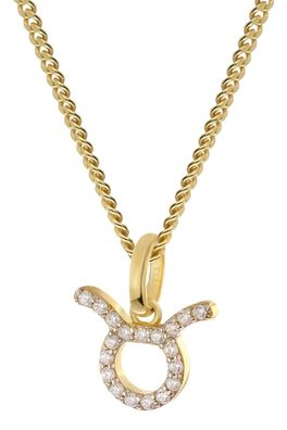 GLIZZ Schmuck Sternzeichen Stier Gold 333/8K an vergoldeter Silberkette GL8330-02
