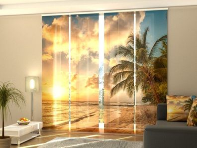 Foto Schiebegardine "Barbados" 4 Paneele 245x60 cm Gabardine Gardine