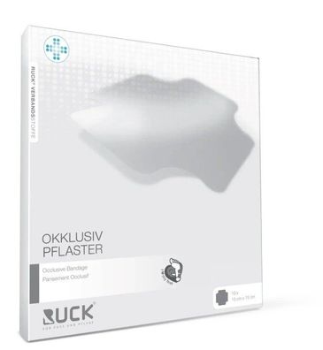 RUCK® Verbandsstoffe Okklusiv Pflaster , 10 Stück - Wasserdichter Folienverband