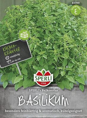 Basilikum Sperling`s Balkonstar | sehr beliebtes Würz- u Heilkraut |