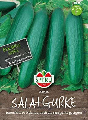Sperli Gurke Konsa F1, ideal für kleine Flächen