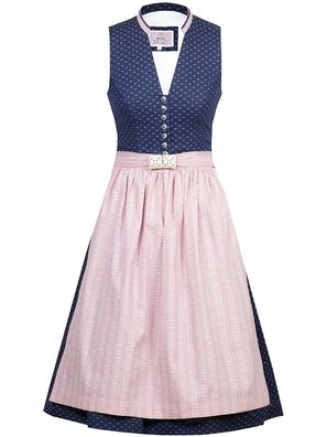 MarJo Dirndl Lisa 65er Länge blau rosa - Größe: 34