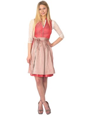 Dirndl Geuda 58er Länge rot beige - Größe: 42