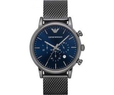 Emporio Armani Herren Chronograph Quarz Uhr mit Edelstahl Armband AR1979
