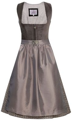 MarJo Dirndl Nicoletta 65cm Länge braun - Größe: 42