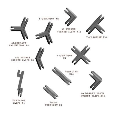 Battle Systems | Plastic Terrain Clips - Grey