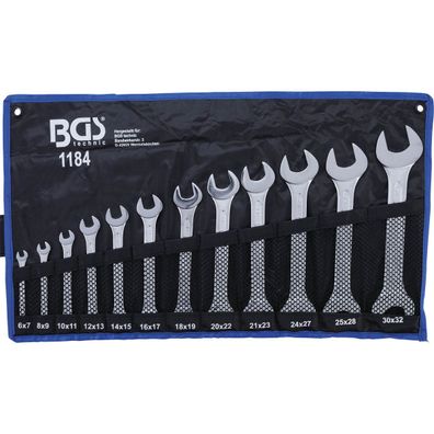 BGS Doppel-Maulschlüssel-Satz SW 6x7 - 30x32 mm, 12-tlg
