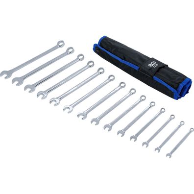 Maul-Ringschlüssel-Satz extra lang, SW 6-19 mm, Gabel Schlüssel 14-tlg