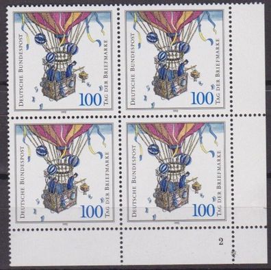 BRD 1992 postfrisch 4er Block Ecke unten rechts MiNr. 1638 Tag der Briefmarke