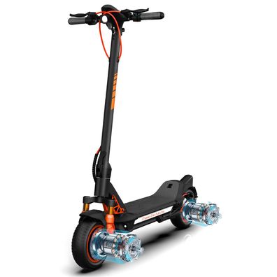 Dual-Motor Hochleistungs E-Scooter - 65km Reichweite, 180kg Traglast & Smart-App