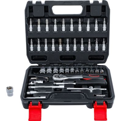 Steckschlüssel-Satz Stecknuss Einsätze Nüsse Antrieb 6,3 mm (1/4") 46-tlg