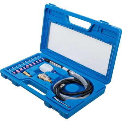 BGS Druckluftschleifer Druckluft Mikro Stabschleifer Set Mini Schleifer Satz, 17-tlg