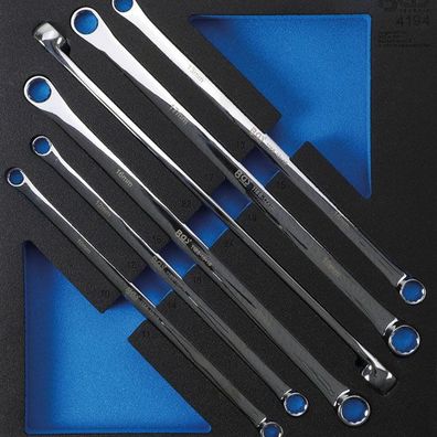 BGS Doppel-Ringschlüssel-Satz gerade, extra lang, SW 10x11 - 22x24 mm | 6-tlg