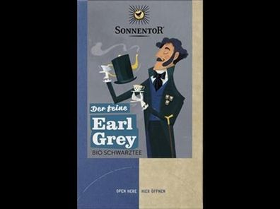 Sonnentor 6x Der feine Earl Grey Schwarztee, Doppelkammerbeutel 27g