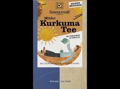 Sonnentor 3x Milder Kurkuma Tee, Doppelkammerbeutel 27g