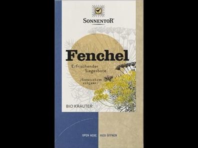 Sonnentor 6x Fenchel Tee, Doppelkammerbeutel 27g