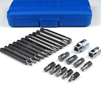 BGS Bit-Satz Keil-Profil (für Ribe) M5 - M14, Antrieb (3/8"), Bits 22-tlg