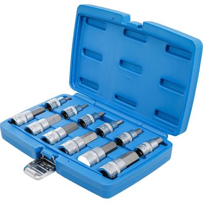 BGS Bit-Einsatz-Satz Innensechskant Bit 5 - 22 mm, Antrieb (1/2"), 12-tlg