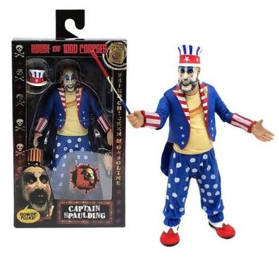NECA House of 1000 Corpses 7" Actionfigur Captain Spaulding Modell Horror Spi