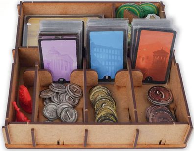 e-Raptor - Sortiereinlage für 7 Wonders - Duel + Erweiterung aus Holz