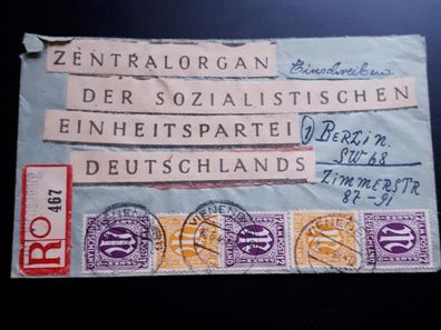 Beleg Deutschland Alliierte Besatzungszone 1946 gelaufen