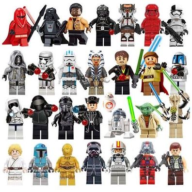 29pcs/Set Star Wars Serie Bausteine Minifigur Luke Darth Vader Jedi Spielzeug