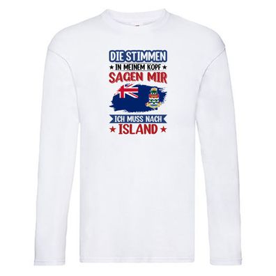 Island | Urlaub | Stimmen in meinem Kopf | Traumland Long Sleeve Weiß