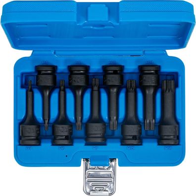 BGS Kraft Biteinsätze Innenvielzahn (für XZN) M4 - M16, Antrieb (1/2"), 9-tlg
