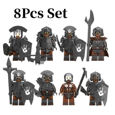8X Herr der Ringe Ork Soldat Minifiguren Bausteine Zum Selbermachen Spielzeug