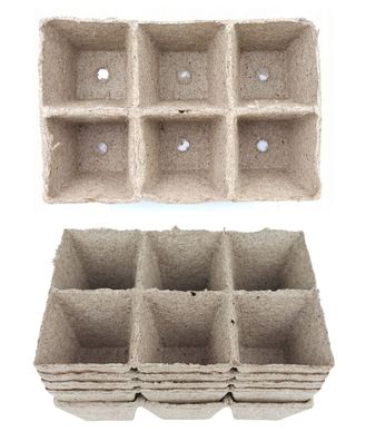 Jiffy Anzuchttöpfe Abbaubar Torftöpfe 5x5cm Pflanzen Anzucht 60 Eckig Töpfe Set