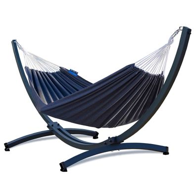 Potenza Hängematte mit Verzinkter Tytan Gestell für 2 Personen, Baumwolle XXL 220x160