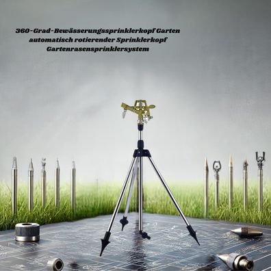360° Automatischer Gartenbewässerung Regner - Rotierender Rasen-Sprinkler