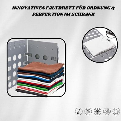 Großes Faltbrett zum Zusammenlegen & Aufbewahren von T-Shirts und Hemden