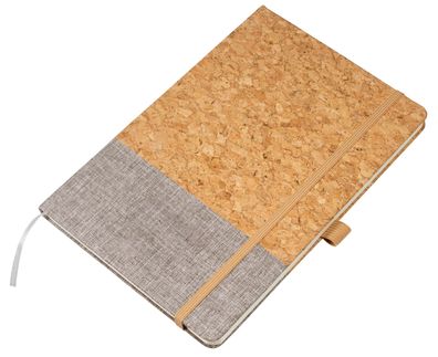 Notizbuch / DIN A5 / 160 Seiten / liniert / mit Cotten-Kork-Einband