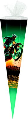Schultüte / Zuckertüte / 50cm / eckig / "Motorcross"