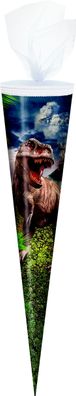 Schultüte / Zuckertüte / 70cm / rund / "Dinosaurier T-Rex"