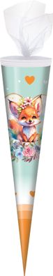 Schultüte / Zuckertüte / 70cm / rund / "Fuchs"