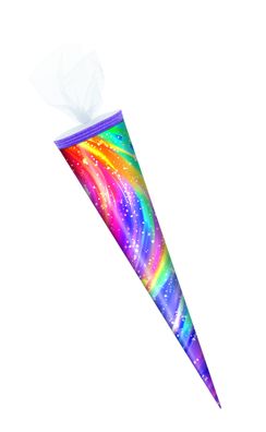 Schultüte / Zuckertüte / 50cm / rund / "Rainbow"