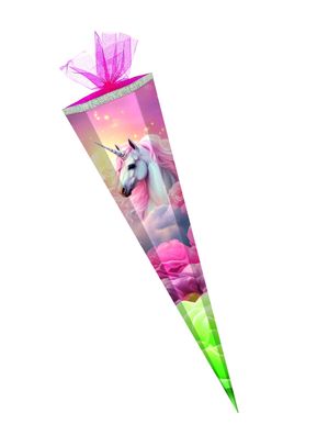 Schultüte / Zuckertüte / 85cm / eckig / "Einhorn"