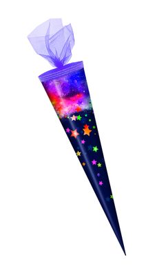 Schultüte / Zuckertüte / 50cm / rund / "Stars"