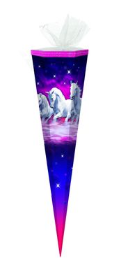 Schultüte / Zuckertüte / 50cm / eckig / "Pferde"