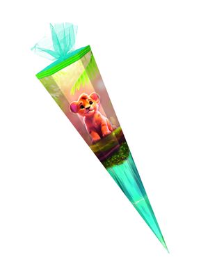 Schultüte / Zuckertüte / 85cm / eckig / "Löwe"