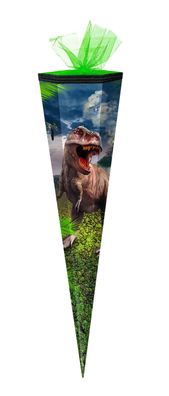 Schultüte / Zuckertüte / 85cm / eckig / "Dinosaurier T-Rex"