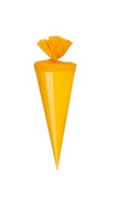 25 Deko Schultüten / Länge: 12cm / Farbe: sunshine