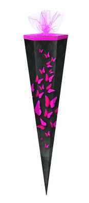 Schultüte / Zuckertüte / 70cm / eckig / "Schmetterlinge"