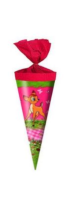 Schultüte / Zuckertüte / Länge: 25cm / rund / "Rehlein"