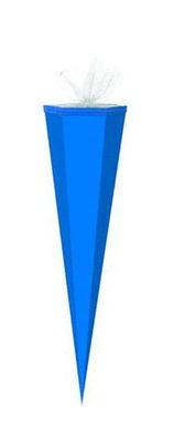 Bastel Schultüte / Länge: 85cm / eckig / Farbe: blau